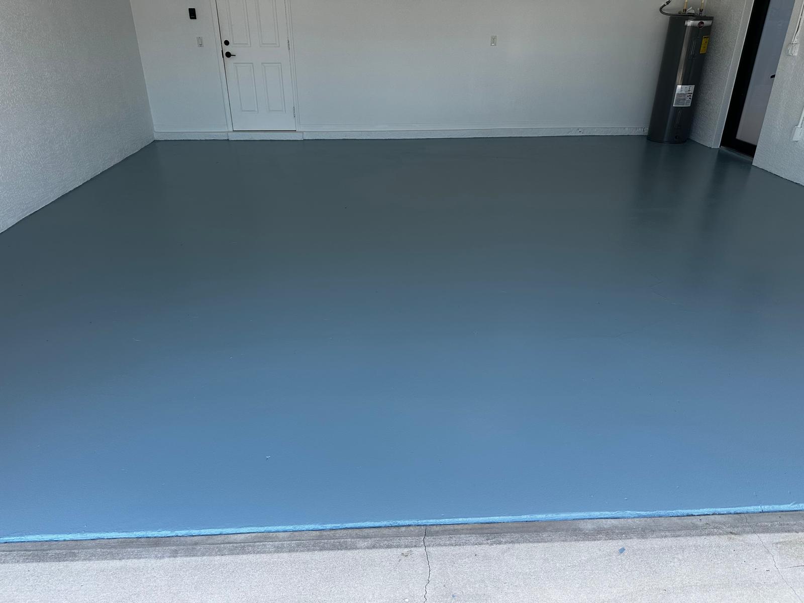 Garage floor after painting by Rise and Shine